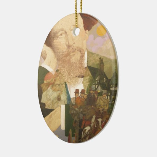 Charles Dickens, englischer Autor Keramikornament (Links)