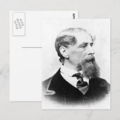 Charles Dickens Foto Postkarte (Vorne/Hinten)
