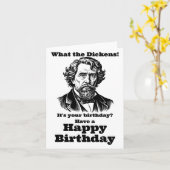 Charles Dickens Geburtstag Karte (Gelbe Blume)