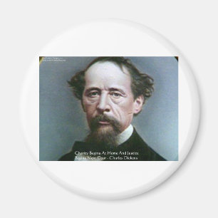 Charles Dickens "Güte @Zuhause" Zitat Geschenke Magnet