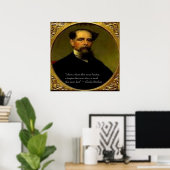 Charles Dickens & Heartfelt Quote Poster (Heimbüro)