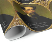 Charles Dickens & Heartfelt Zitat Geschenkpapier (Rolleneckpunkt)