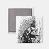 Charles Dickens in der Blacking Factory und Magnet (Vorderseite/Rückseite)