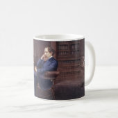 Charles Dickens in seiner Studie Kaffeetasse (VorderseiteRechts)
