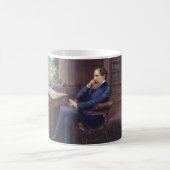 Charles Dickens in seiner Studie Kaffeetasse (Mittel)