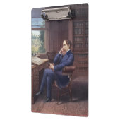 Charles Dickens in seiner Studie Klemmbrett (Links)