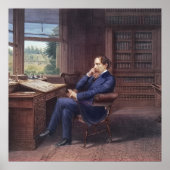 Charles Dickens in seiner Studie Poster (Vorne)