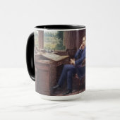 Charles Dickens in seiner Studie Tasse (Vorderseite Links)