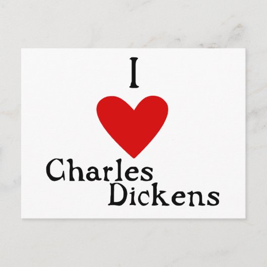Charles Dickens Liebe Postkarte (Vorderseite)