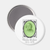 Charles Dickens Magnet (Vorderseite/Rückseite)