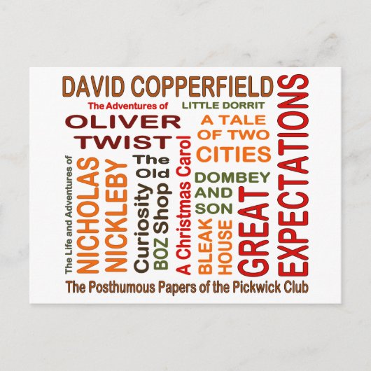 Charles Dickens Novels Postkarte (Vorderseite)