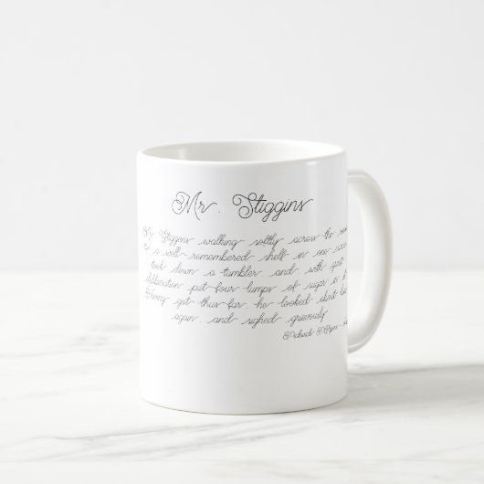 Charles Dickens, Pickwick Papers, Herr Stiggins Kaffeetasse (VorderseiteRechts)