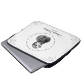 Charles Dickens Portrait und Zitat Laptopschutzhülle (Vorne Knopf)
