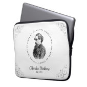 Charles Dickens Portrait und Zitat Laptopschutzhülle (Vorderseite Links)