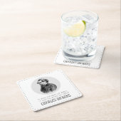 Charles Dickens Portrait und Zitat Rechteckiger Pappuntersetzer (Vor Ort)