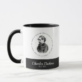 Charles Dickens Portrait und Zitat Tasse (Links)