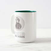 Charles Dickens Portrait und Zitat Zweifarbige Tasse (Vorderseite Links)