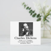 Charles Dickens Postcard Feiertagspostkarte (Stehend Vorderseite)