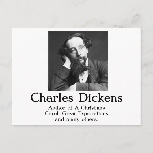 Charles Dickens Postcard Feiertagspostkarte (Vorderseite)