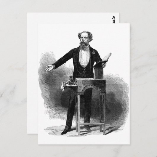 Charles Dickens Postkarte (Vorne/Hinten)