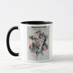 Charles Dickens rittlings auf dem englischen Kanal Tasse