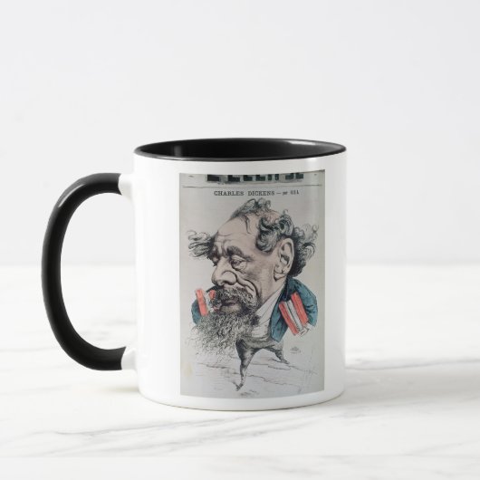 Charles Dickens rittlings auf dem englischen Kanal Tasse (Links)