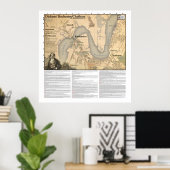 Charles Dickens Rochester/Chatham Map Poster (Heimbüro)