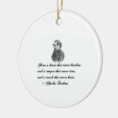 Charles Dickens - unser Zitat von einem Freund Keramikornament (Links)