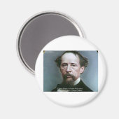 Charles Dickens "Wohltätigkeit @Zuhause" - Kostenv Magnet (Vorderseite/Rückseite)
