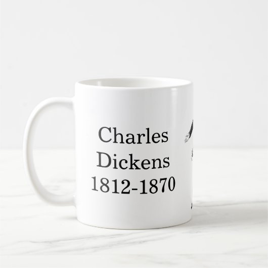 Charles Dickens zitiert Bücher Kaffeetasse (Links)