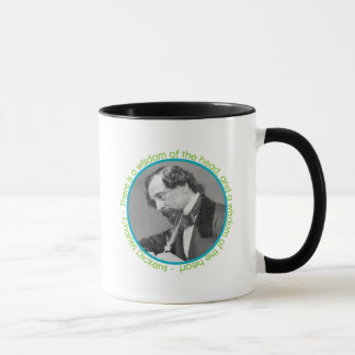 Charles- Dickensporträt mit Zitat Tasse