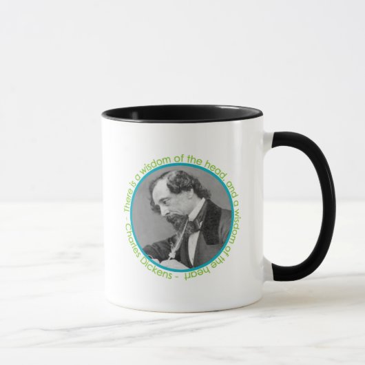 Charles- Dickensporträt mit Zitat Tasse (Rechts)