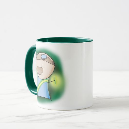 Charles die Raver-Tasse - Grün Tasse (Vorderseite Links)