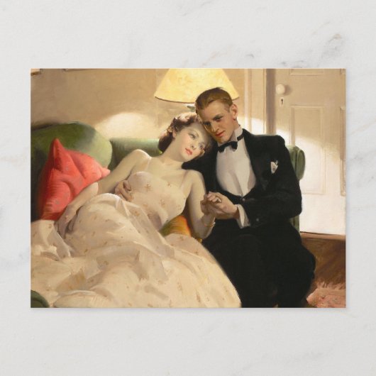 Charles Edward Chambers: Romantisches Paar Postkarte (Vorderseite)