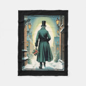 Charles Ens Christmas Clic Buch Ebeneezer Scrooge Fleecedecke (Vorderseite)