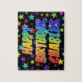 "CHARLES" First Name, Fun "HAPPY BIRTHDAY" Puzzle (Vertikal)