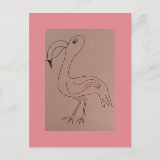 Charles Flamingo Postkarte (Vorderseite)