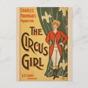 Charles Frohmans Produktion, The Circus Girl Postkarte