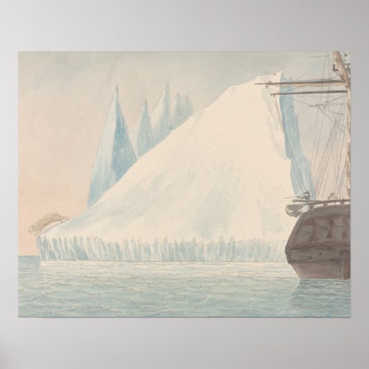 Charles Hamilton Smith - Ein Eisberg und ein Eisbä Poster (Vorne)