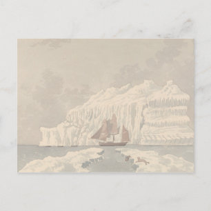 Charles Hamilton Smith.- Iceberg in der Bucht von Postkarte
