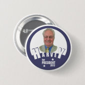 Charles Harvey für Präsidenten 2012 Button (Vorne & Hinten)