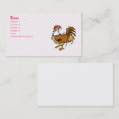 Charles-Huhn Visitenkarte (Vorne/Hinten)