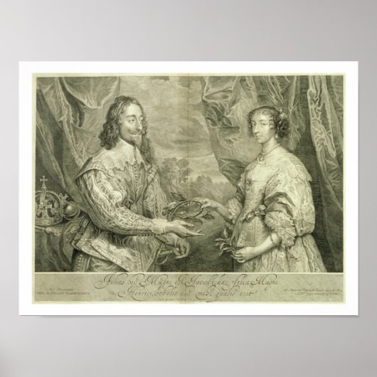 Charles I (1600-49) und Henrietta Maria (1609-69) Poster (Vorne)