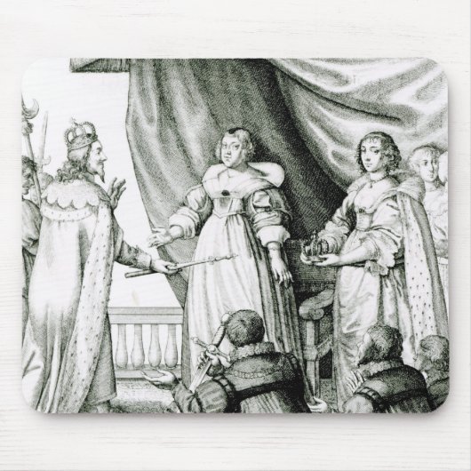 Charles I den Sceptre und die Krone gebend Mousepad (Vorne)