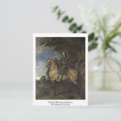 Charles I Equestrian Portrait von Anthony Van Dyck Postkarte (Stehend Vorderseite)