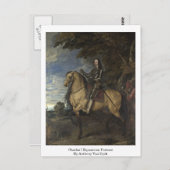 Charles I Equestrian Portrait von Anthony Van Dyck Postkarte (Vorne/Hinten)