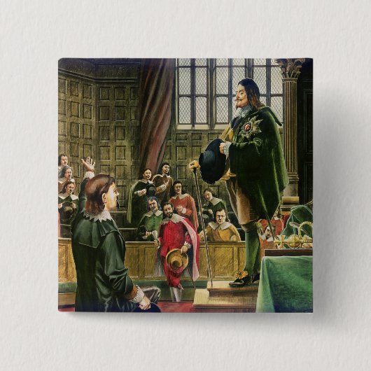 Charles I im Unterhaus Button (Vorderseite)