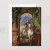 Charles I mit M de St Antoine von Anthony van Dyck Postkarte (Vorne/Hinten)