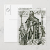 Charles I mit seinen Kindern Postkarte (Vorne/Hinten)