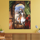 Charles I über Horseback von Van Dyck Leinwanddruck (Insitu (Wohnzimmer))